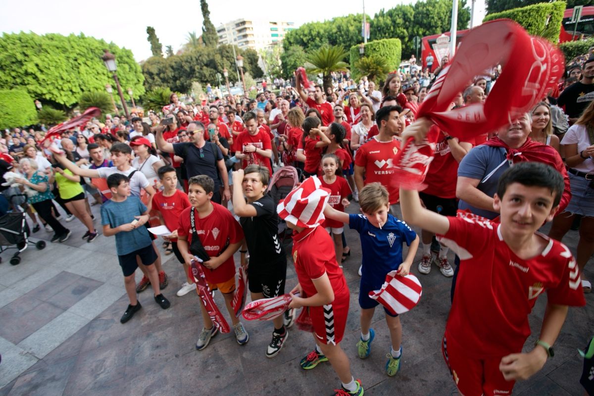 Recepción del Real Murcia en el Ayuntamiento de la ciudad