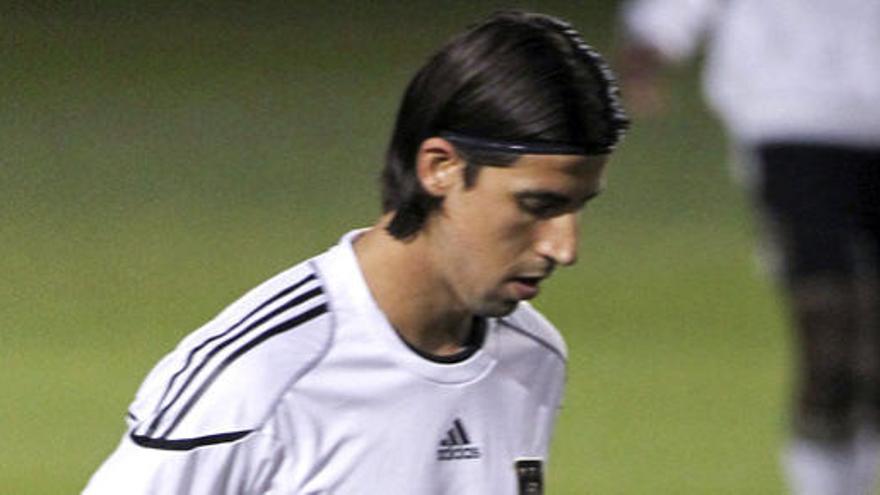 Sami Khedira, durante un entrenamiento en el Mundial.