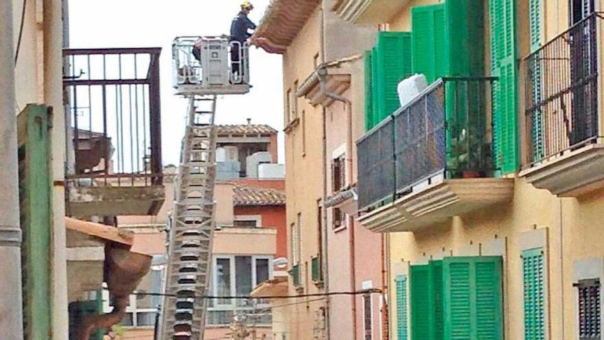 Caída de un tejado en Manacor