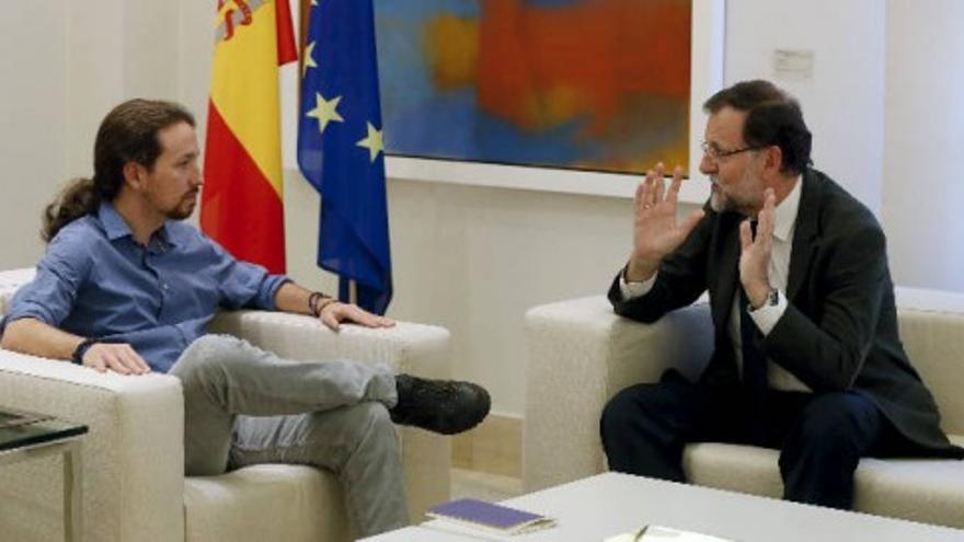 Pablo Iglesias se reúne con Rajoy en La Moncloa