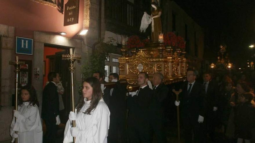 La imagen de la Magdalena durante la Semana Santa de 2013 .