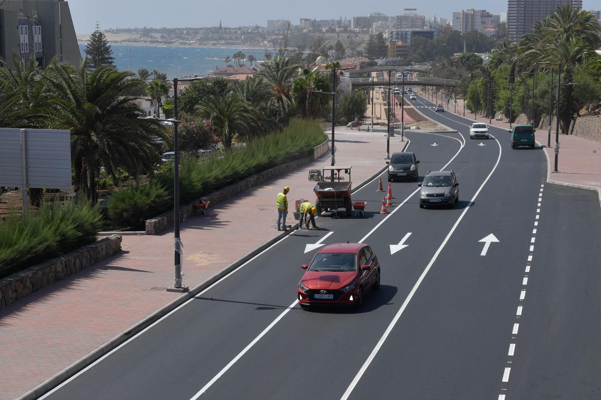 Obras en la carretera de San Agustín