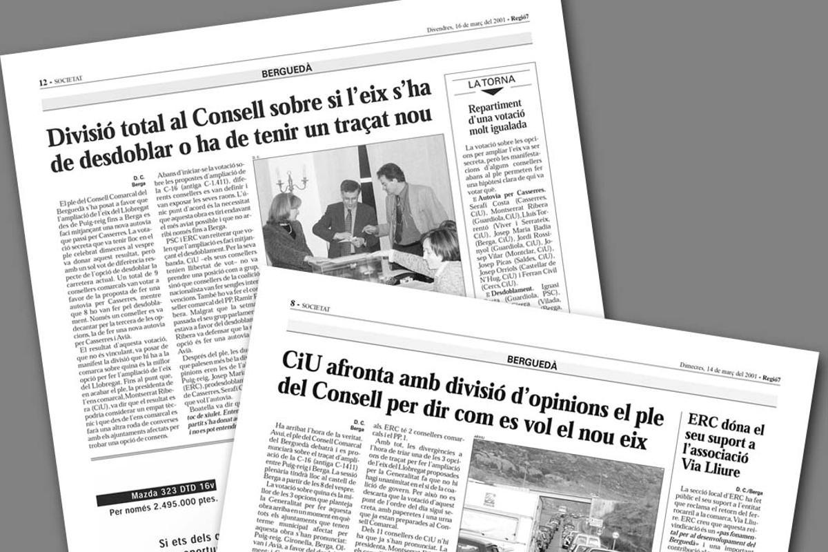 Pàgines del 14 i 16 de març del 2001