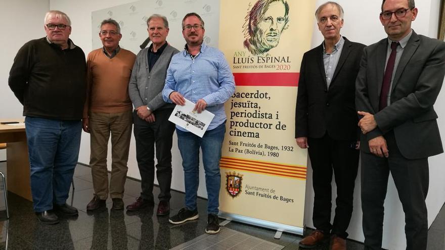 Integrants de la comissió de l&#039;Any Lluís Espinal, en la presentació dels actes, aquest dimarts