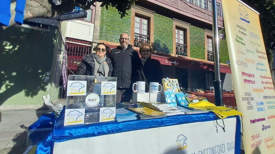 Por la izquierda, Dulce González, Rubén Menéndez y Leo Bécares, ayer, en Mieres. | D. M.