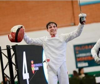Diego Rodríguez celebra una de sus victorias en el Campeonato de España Sub 23.