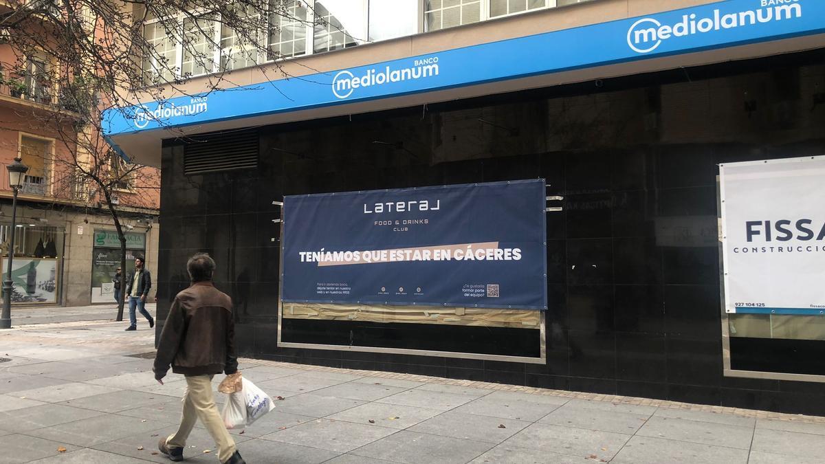 Imagen del local, ya en obras.