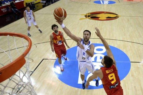 Imágenes del partido entre Islandia y España en la cuarta jornada del Eurobasket