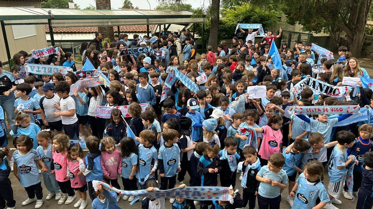 Los colegios de Vigo se vuelcan con el Celta y su remontada