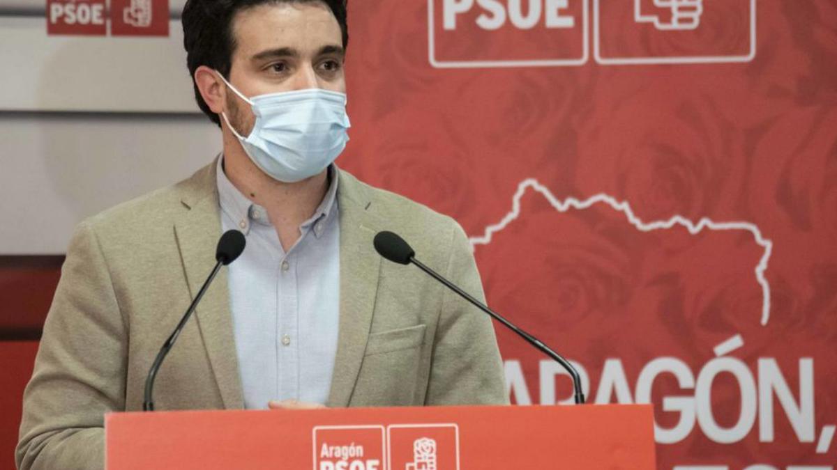 El secretario de Organización del PSOE, Darío Villagrasa, este viernes. |