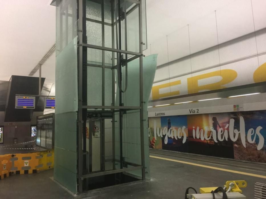 Reparación del ascensor del TRAM en Luceros