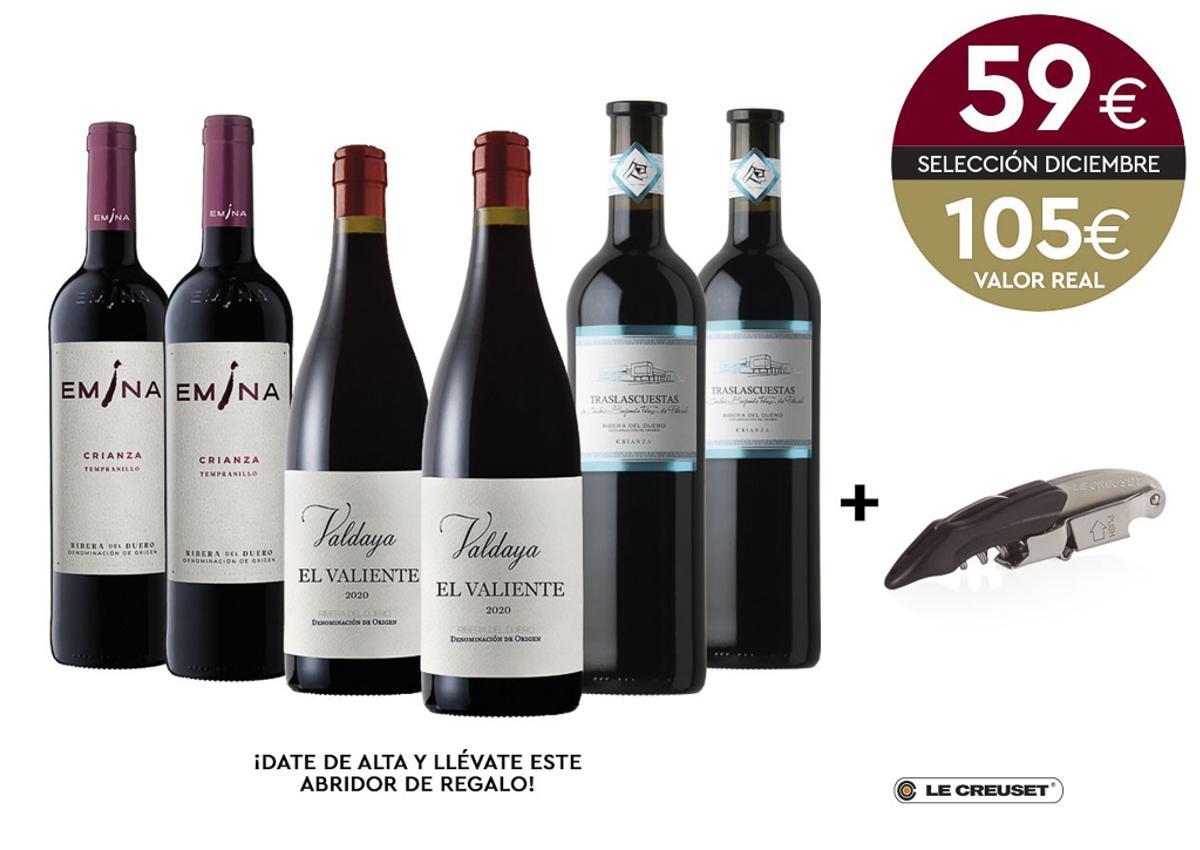 El pack compuesto por seis botellas.