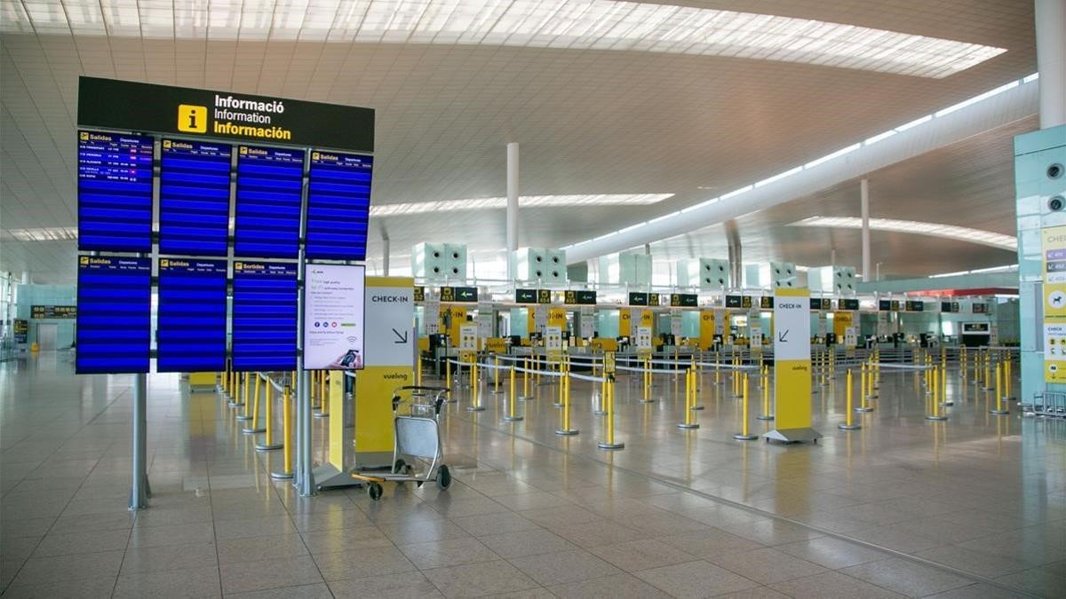 El Aeropuerto de Barcelona registró en abril 25.307 pasajeros, un 99,4% menos