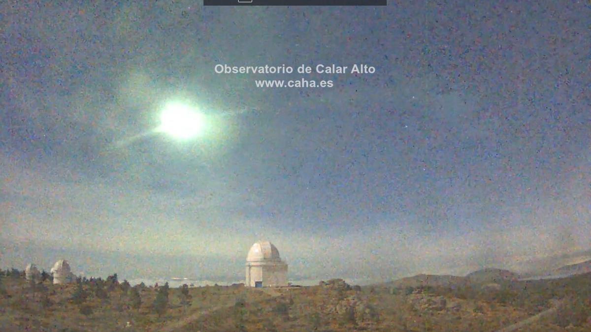 Bólido asterioidal captado por las cámaras de Calar Alto, en Almería