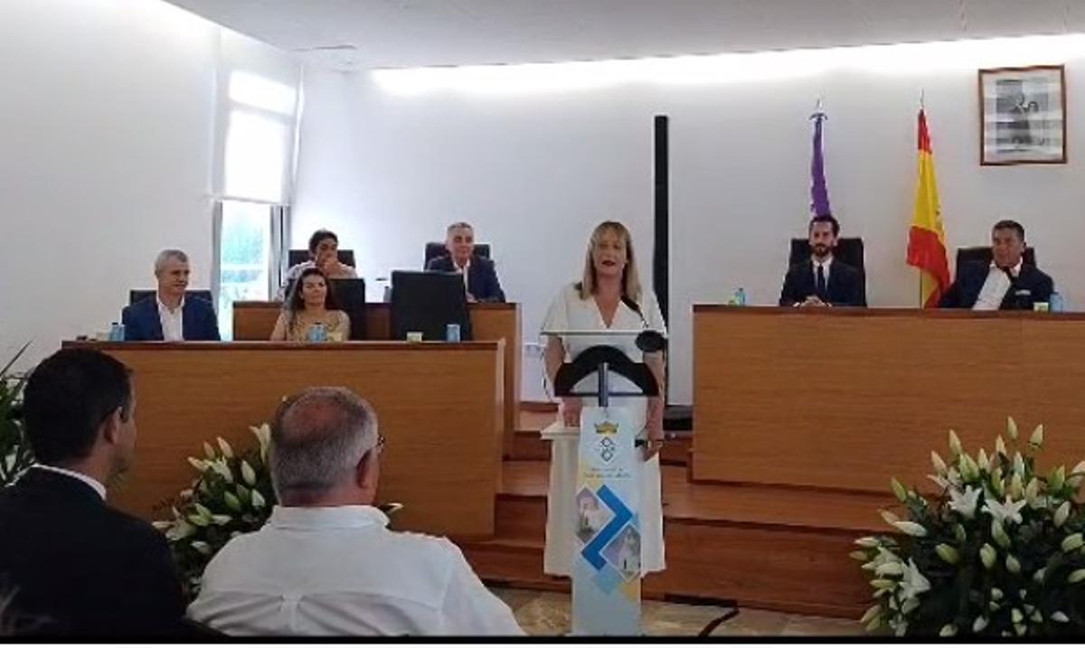 Tania Marí, durante su discurso.