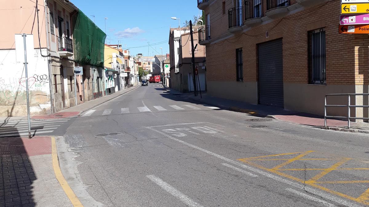 Paso de cebra, en dirección a Godella