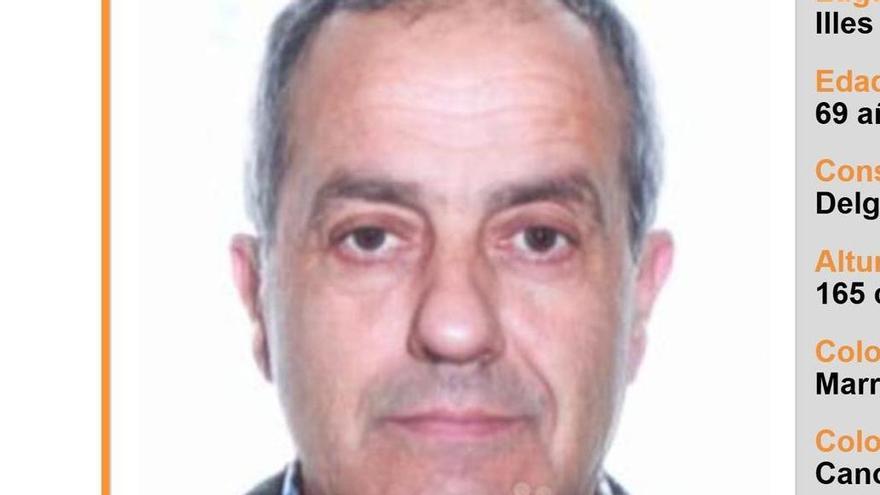 Imagen con la alerta de la desaparición.