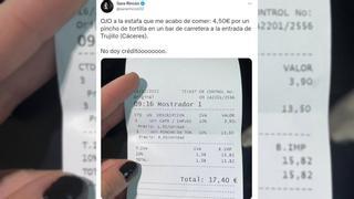 Se hace viral en Twitter por subir la "estafa" de la cuenta en un bar de Trujillo