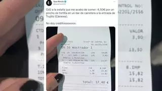 Se hace viral en Twitter por subir la "estafa" de la cuenta en un bar de Trujillo