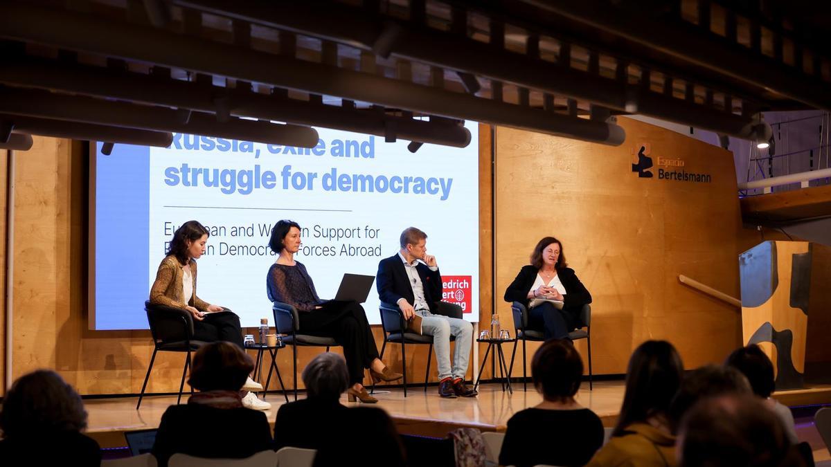 Acto de disidentes rusos organizado por CIDOB y fundación Fundación Friedrich Ebert en Madrid