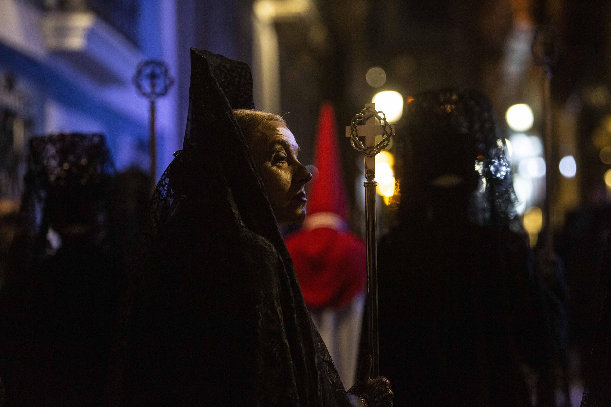 Procesión nocturna del Divino Amor "La Marinera" por las calles del barrio de Alicante