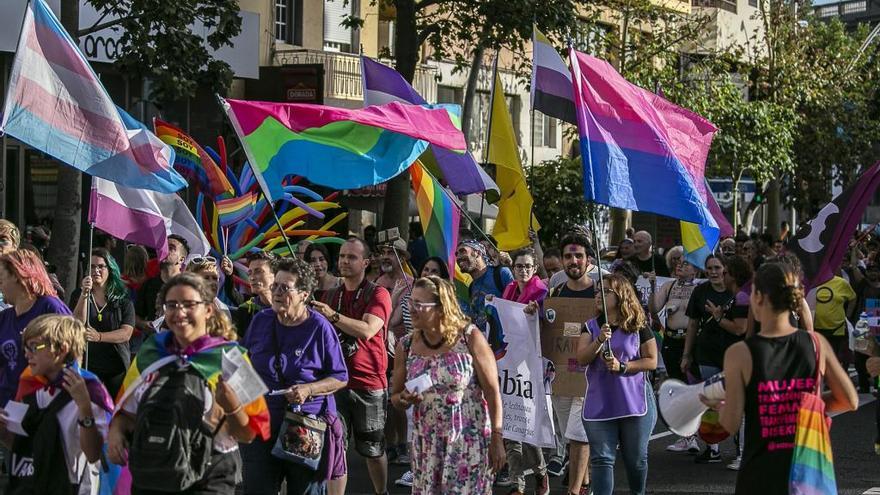 Marcha del colectivo LGBTIQ en Santa Cruz.