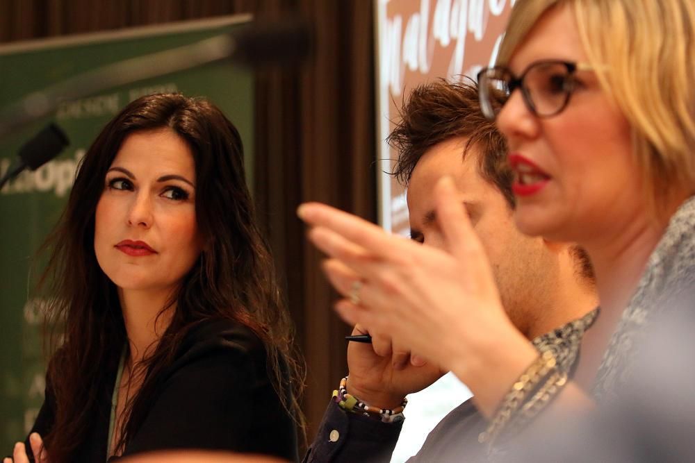 Virginia DeVirginia deMorata, Salva Reina, Noemí Ruiz y Tomás GaMorata, Salva Reina, Noemí Ruiz y Tomás García fueron los primeros participantes de estas jornadas culturales organizadas por La Opinión