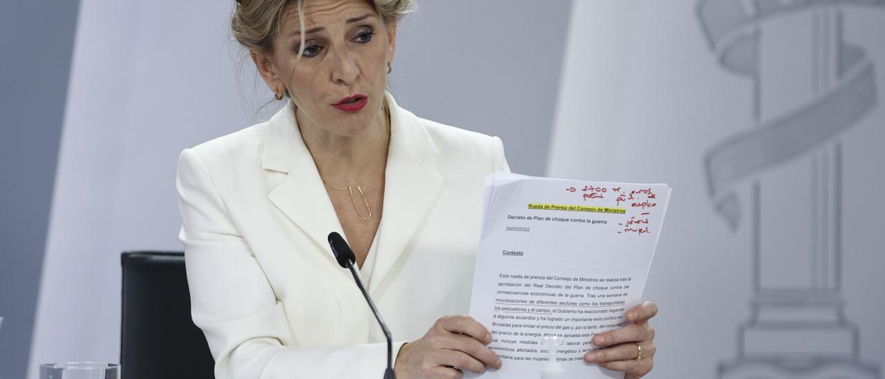 La vicepresidenta segunda y ministra de Trabajo, Yolanda Díaz.