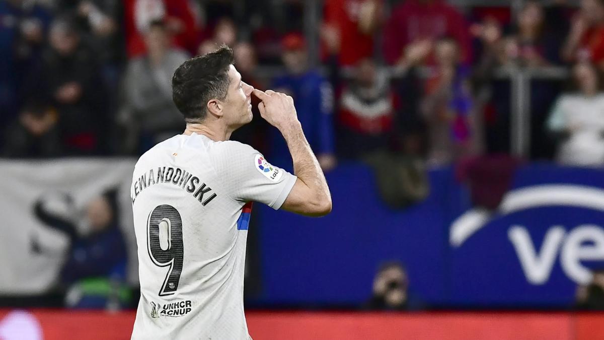 Robert Lewandowski, en El Sadar