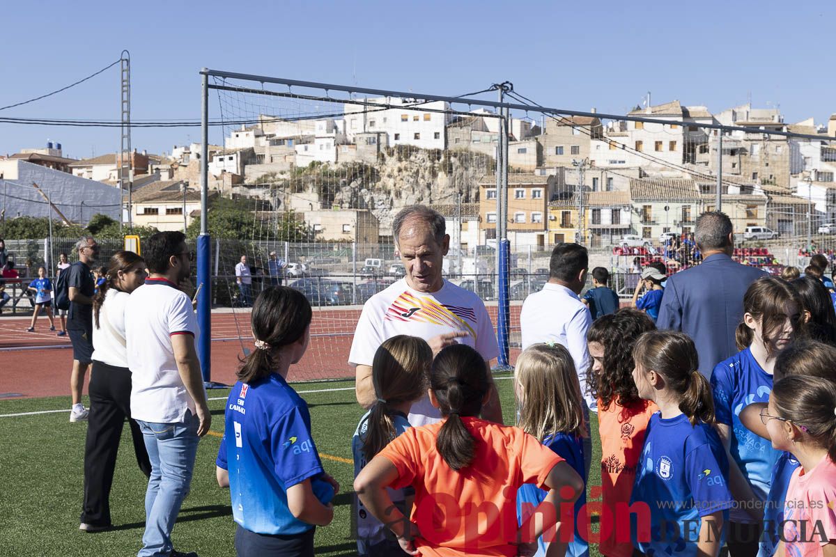 Abel Antón visitaba la Escuela Municipal de Atletismo de Caravaca