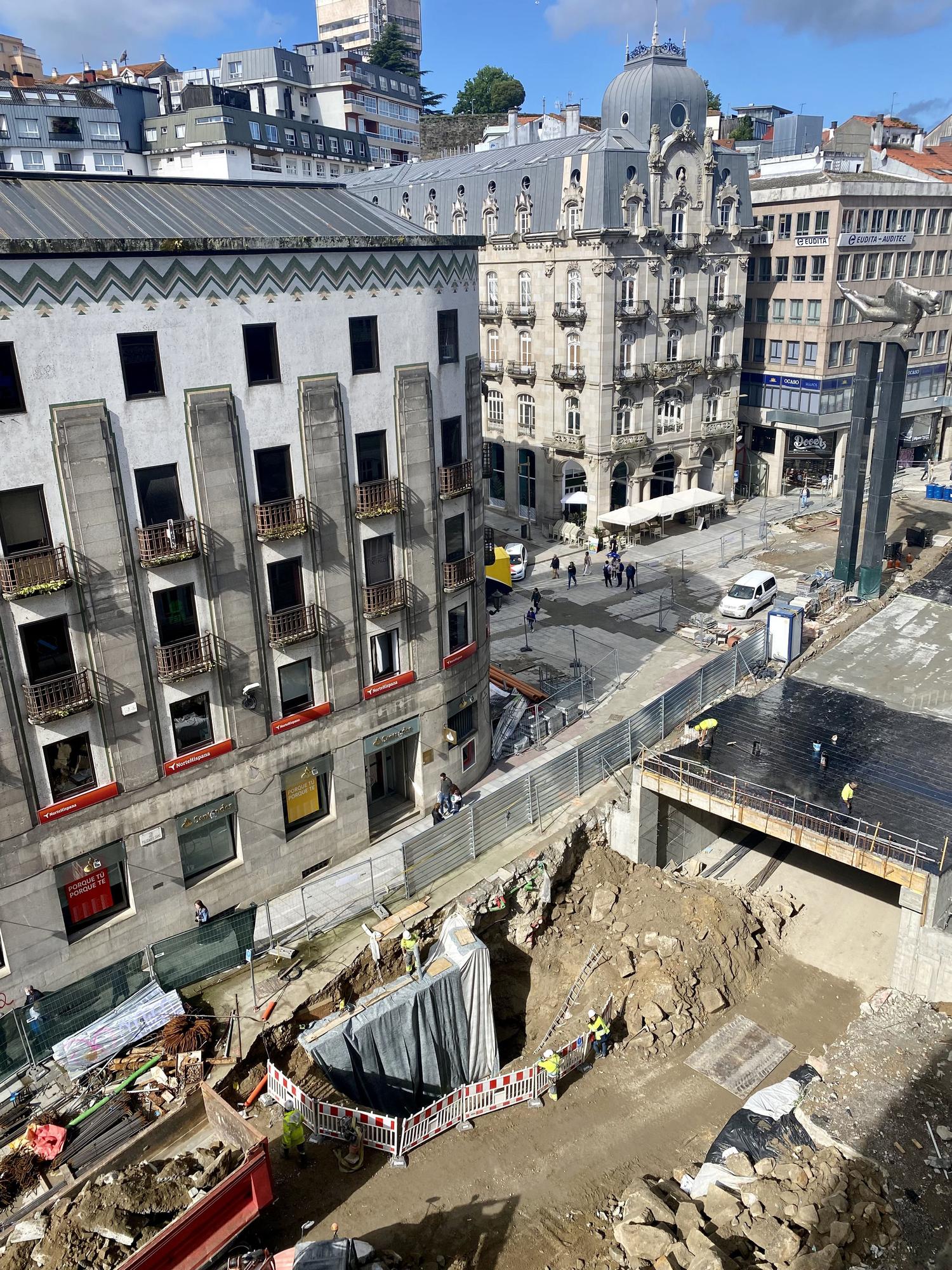 Las obras del túnel de Porta do Sol descubren nuevo patrimonio arqueológico