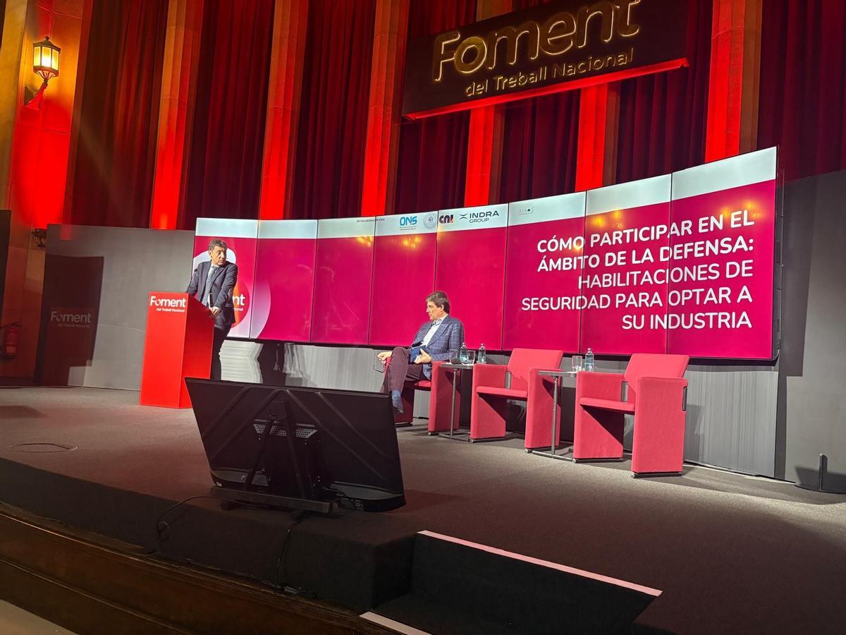 El director de Compras de Indra Group, Alberto Sosa, en una jornada organizada por Foment del Treball en Barcelona