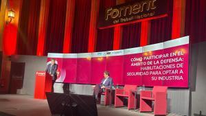 El director de Compras de Indra Group, Alberto Sosa, en una jornada organizada por Foment del Treball en Barcelona