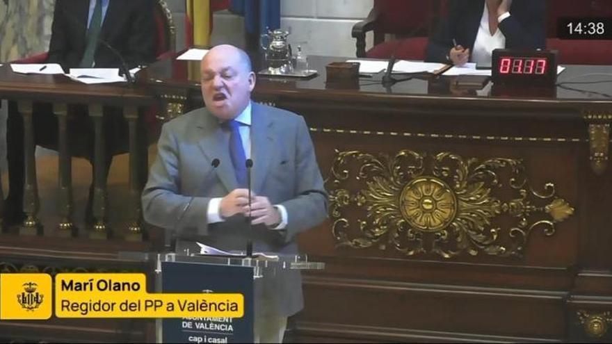 Intervención de José Marí Olano en el pleno del Ayuntamiento de València.