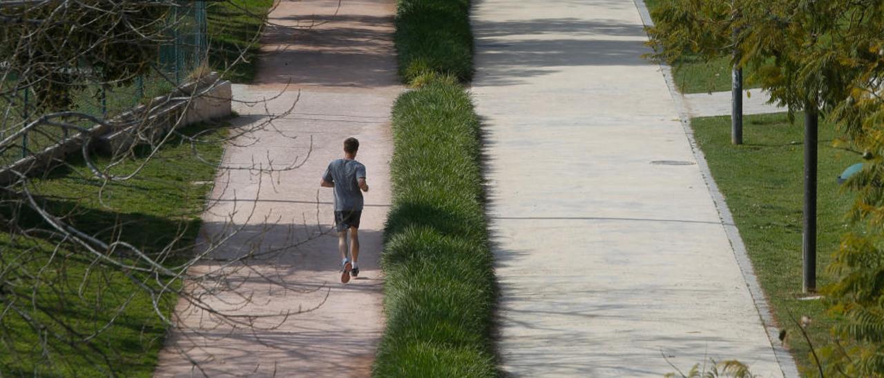 El jardín del Turia, un río verde y sin agua convertido en un gran parque urbano.