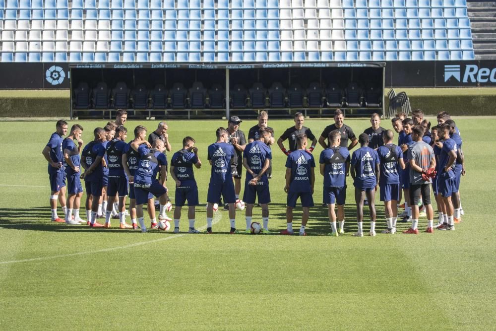 Entrenamiento del Celta a puerta cerrada