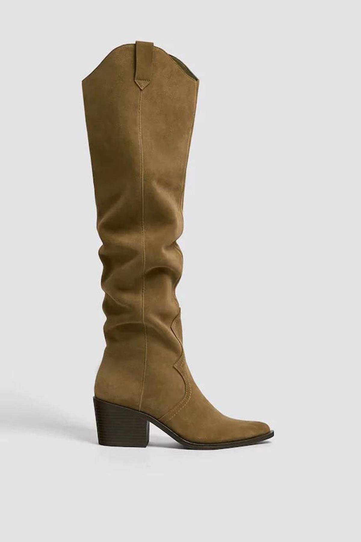 BotaS XL 'cowboy' de serraje, de Pull &amp; Bear