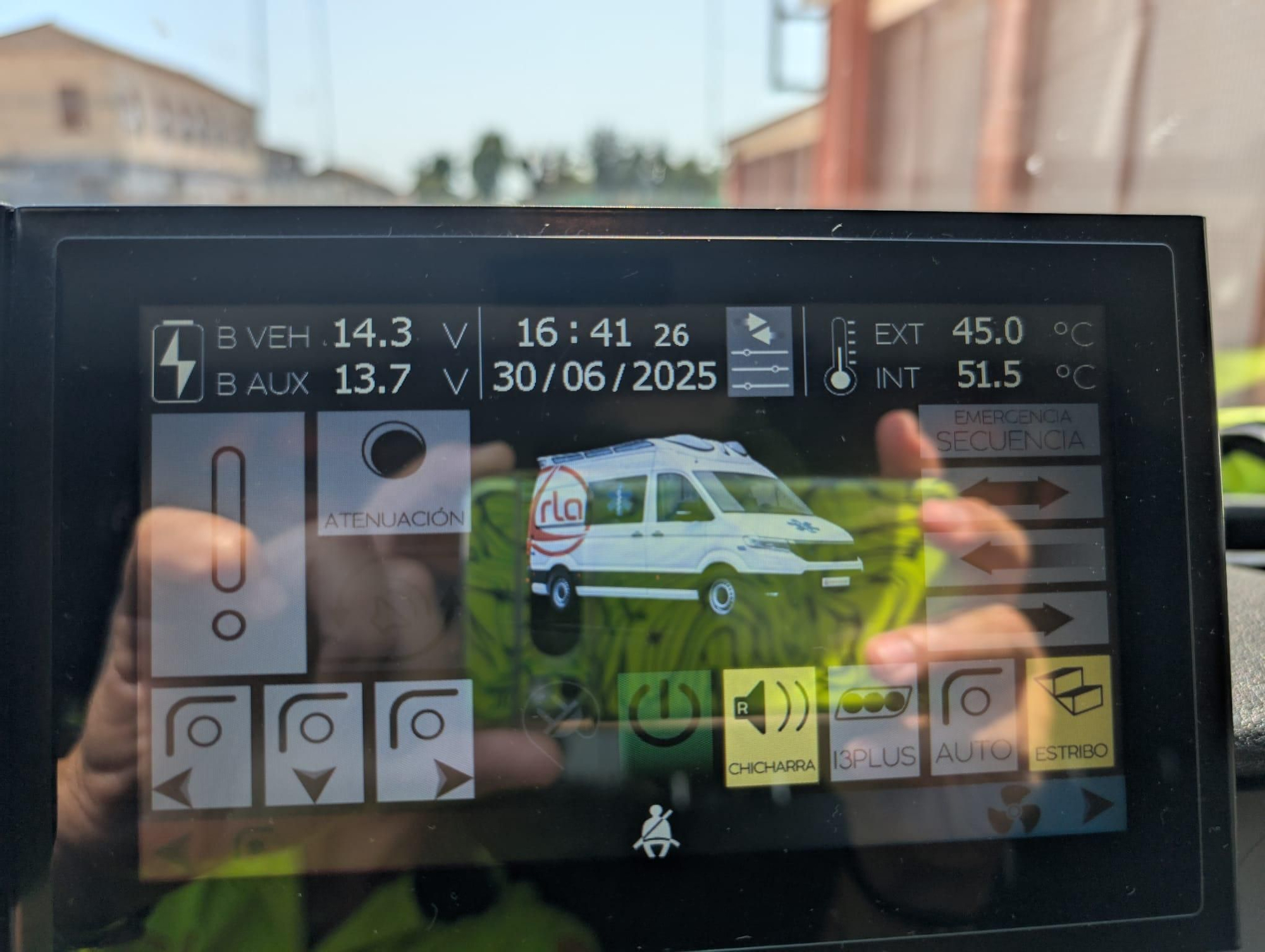Temperatura interior de 51 grados en una ambulancia