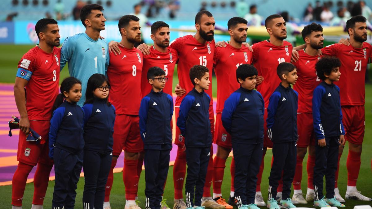 Los futbolistas iraníes.