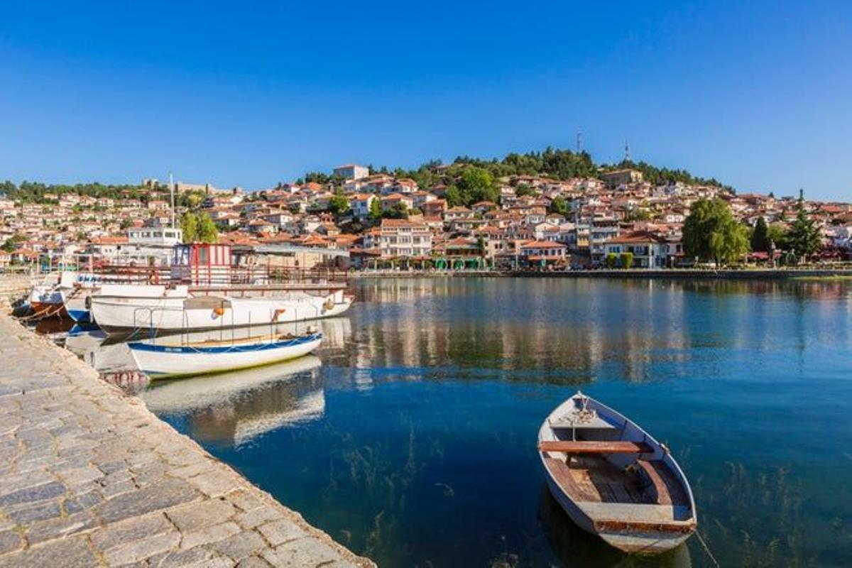 Puerto de Ohrid, a orillas del lago homónimo.