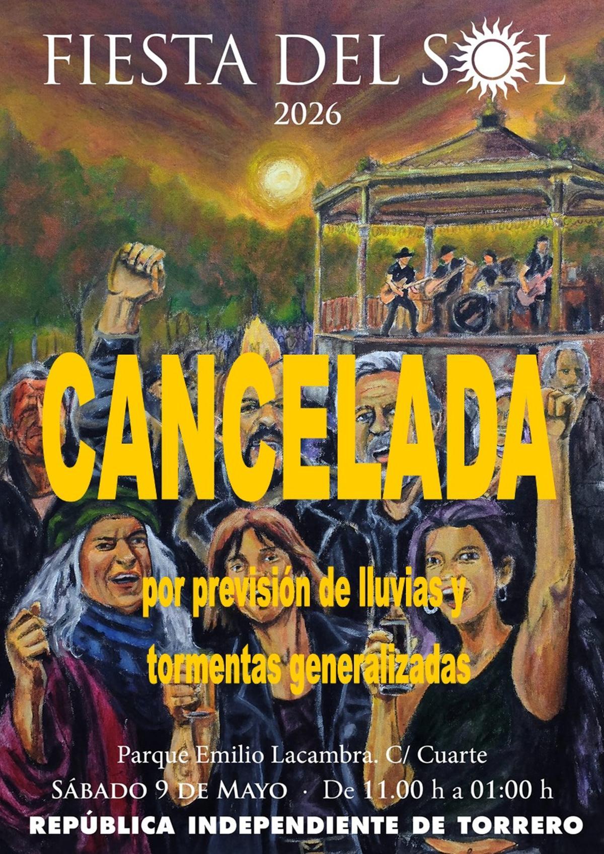 Cancelación de la Fiesta del Sol.