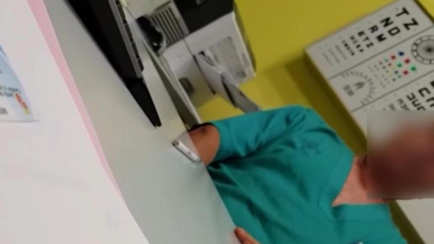 Captura del vídeo realizado por una paciente en el Centro de Salud de Guijuelo.