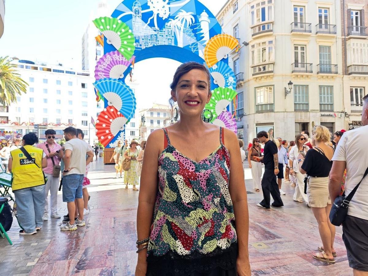 La portavoz adjunta del grupo municipal Con Málaga, Toni Morillas, en la Feria de Málaga.