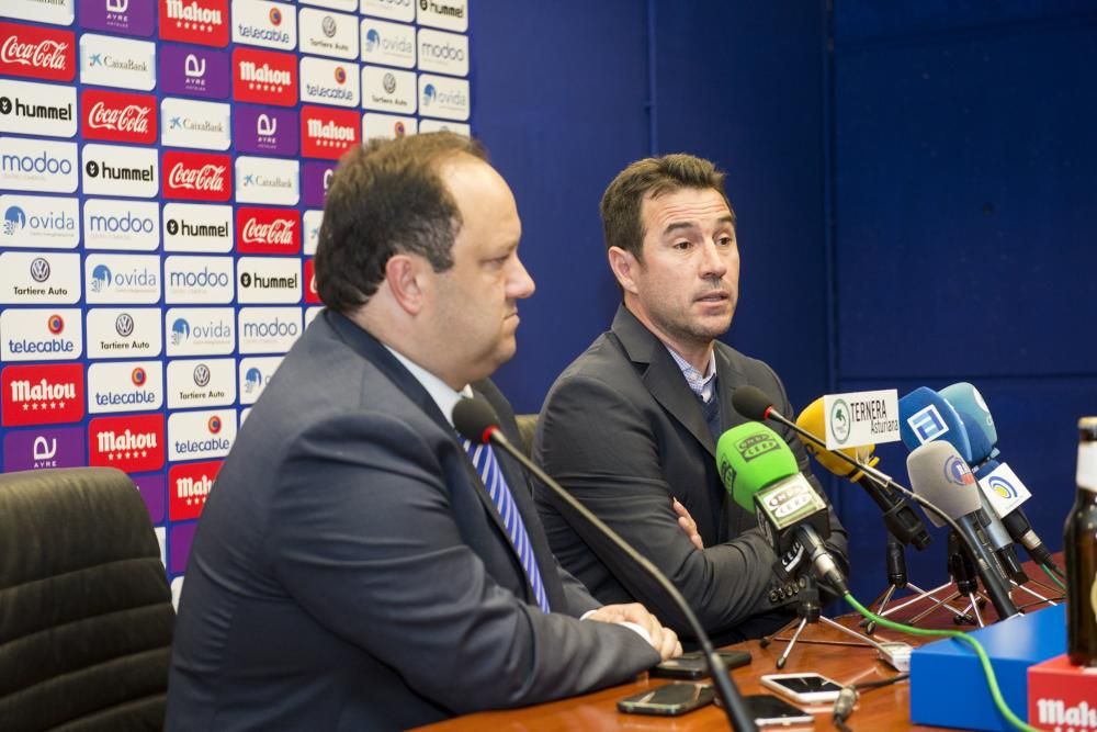 Rueda de prensa en el Tartiere por la marcha de Carmelo del Pozo