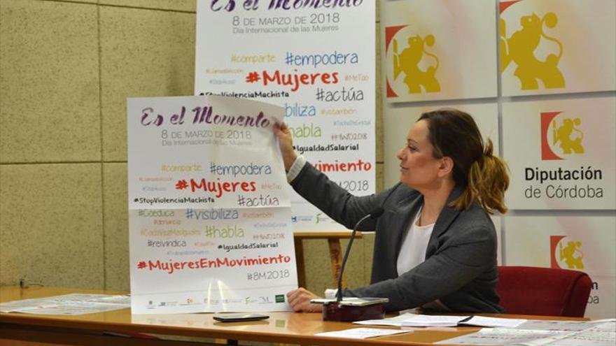 La Diputación se suma al paro con un mensaje contra la brecha salarial