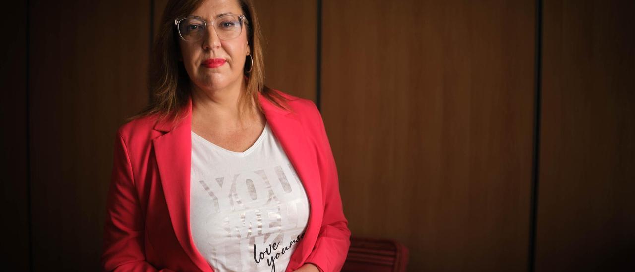Sandra Rodríguez, en la Consejería de Derechos Sociales del Gobierno de Canarias.