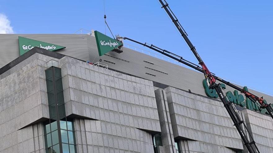 La reforma de El Corte Inglés de Avenidas durante la tarde del domingo