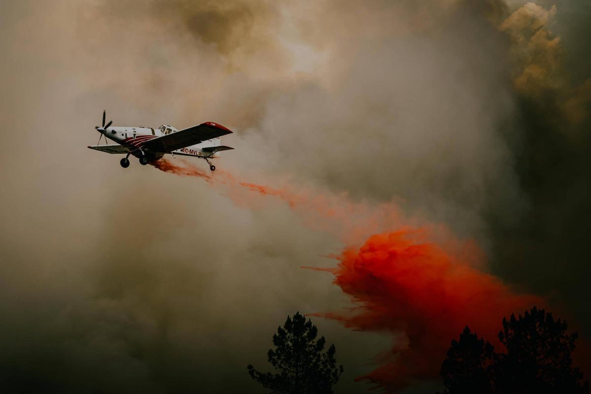 El incendio de Boborás, el primer foco importante en Ourense antes del verano