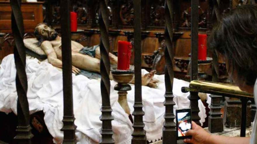 Jesús Yacente, instalado en el coro de la Catedral de Zamora.