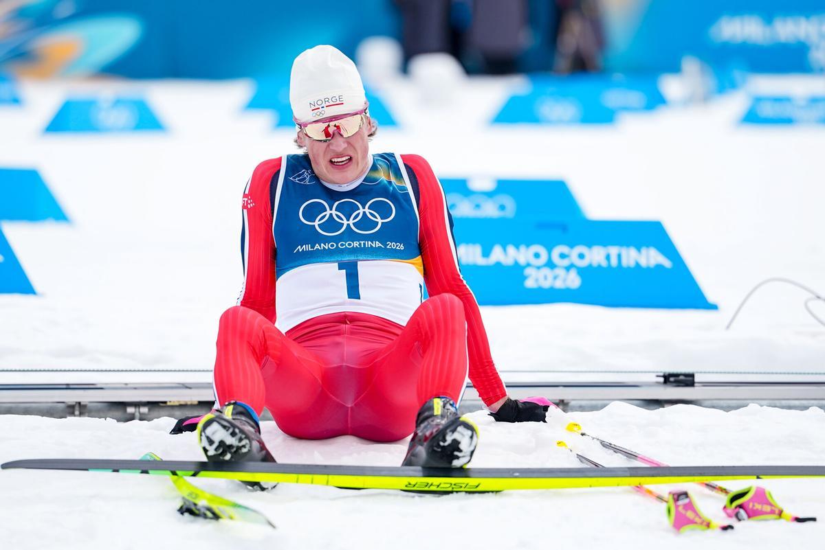 Johannes Hoesflot Klaebo, tras ganar su sexto oro.